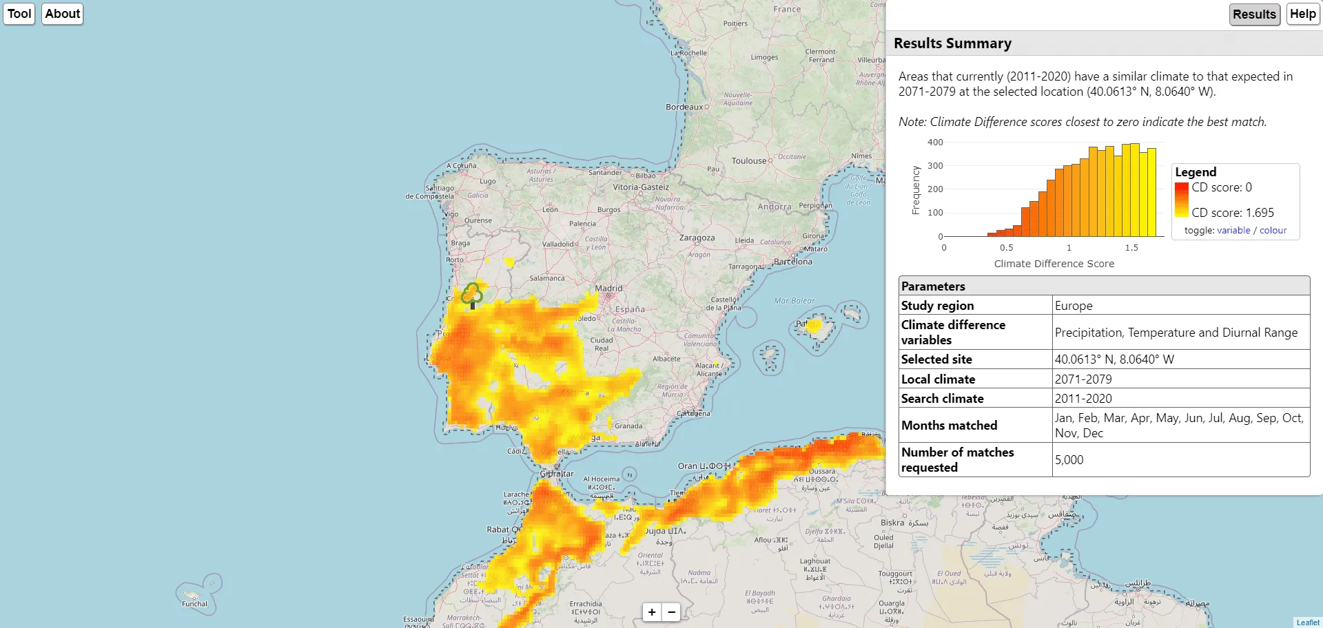 Climate Matching Tool